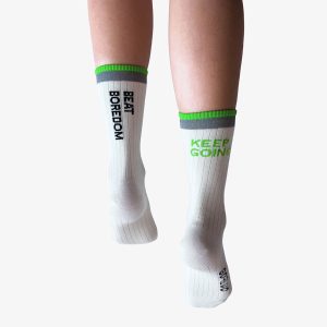 GoFluo-Reflective socks-Wit/groen