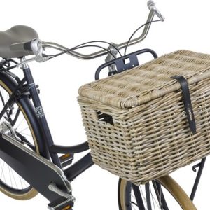 Basil - Mand Dax L + deksel - Rotan - Grijs