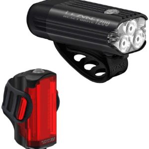 Lezyne - LED Radar React System - Front (1200lm) & Rear (300lm) Bike Light Set with Radar Alerts