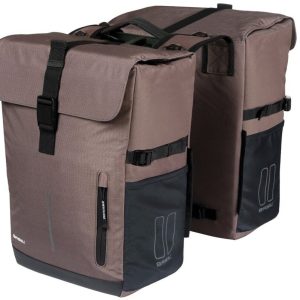 Basil - Move - Fietstas dubbel Mik - 30 L - Bruin