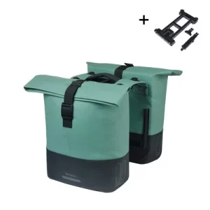 Basil - Cove - Dubbele Fietstas Mik - 32 L - Green/Black