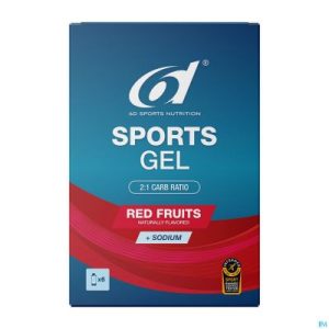 6D - Sports Gel - Red Fruits - 6x45ML